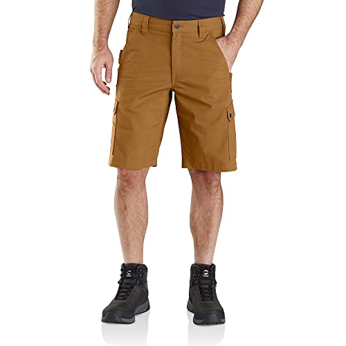 Carhartt Herren Rugged Flex Relaxed Fit Ripstop Cargo Work Utility Shorts, Carhartt Brown, 42W EU von Carhartt