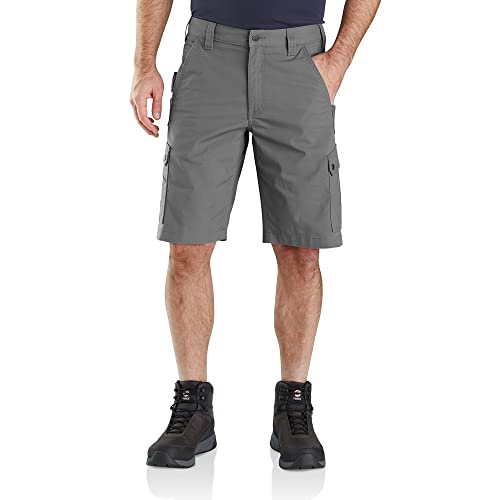 Carhartt Herren Relaxed Fit Stretch Ripstop Cargo Shorts Arbeits-T-Shirt - Steel - Gr. W32 von Carhartt