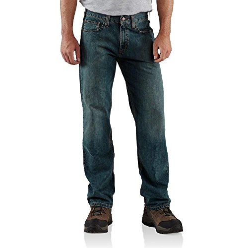 Carhartt Herren Relaxed Straight Leg Five Pocket Jeans, Blau verwittert, 30W / 30L von Carhartt