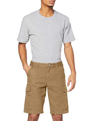 Carhartt Herren Rugged Flex® Relaxed Fit Cargo-Arbeitsshorts aus Canvas, Dunkles Khaki, W36 von Carhartt