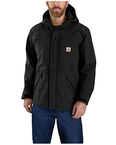 Carhartt Herren Rockford Jacke mit wasserdichte, atmungsaktive Regenjacke Arbeits-Jacket, Black Gr. XXL von Carhartt