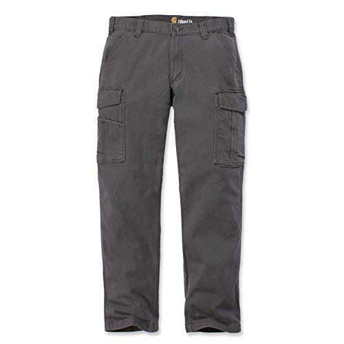 Carhartt Herren Rugged Flex® Relaxed Fit Cargo-Arbeitshose aus Canvas, Shadow, W33/L32 von Carhartt