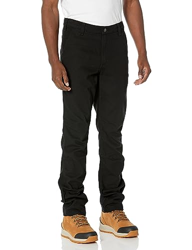 Carhartt Herren Rugged Flex® Straight Fit 5-Pocket Canvas-Arbeitshose, Schwarz, W34/L32 von Carhartt