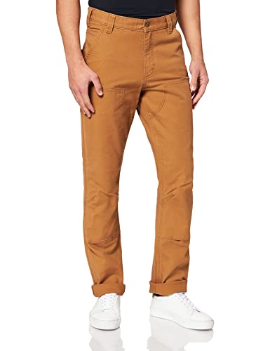 Carhartt Herren Rugged Flex Arbeitshose aus Segelleinen mit gerader Passform und schmal zulaufendem Bein Work Utility Pants, Brown, 30 von Carhartt