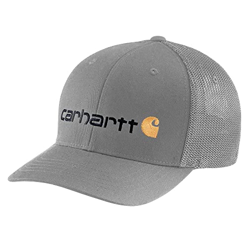 Carhartt Herren Rugged Flex Fitted Canvas Mesh Back Logo Graphic Cap Baseballkappe, Asphalt, L/XL von Carhartt