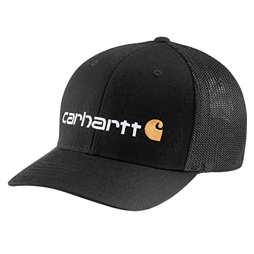 Carhartt Herren Rugged Flex Fitted Canvas Mesh Back Graphic Cap Baseballkappe, schwarz, L/XL von Carhartt