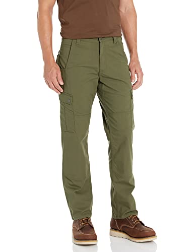 Carhartt Herren Rugged Flex Relaxed Fit Ripstop Cargo Work Utility Pants, Basil, 33W / 32L EU von Carhartt