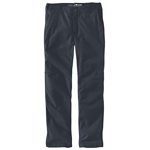 Carhartt Herren Rugged Flex Straight Fit Canvas 5-Pocket Tapered Work Pant, Farbe: Navy, 32L32 von Carhartt