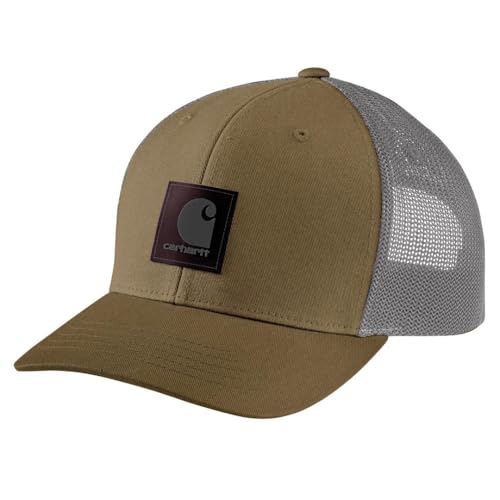 Carhartt Herren Rugged Flex Twill Mesh Back Logo Patch Cap, Dunkles Khaki, Einheitsgröße von Carhartt