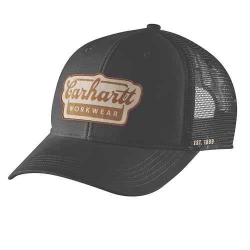 Carhartt Herren Rugged Flex Twill Mesh Back Script Patch Cap, Schwarz, Einheitsgröße von Carhartt