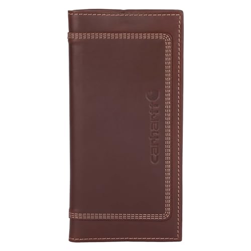 Carhartt Herren Robuste Ledergeldbörsen, Erhältlich in Verschiedenen Stilen Geldbörse mit 3 Nähten, Braun (Rodeo), Einheitsgröße von Carhartt
