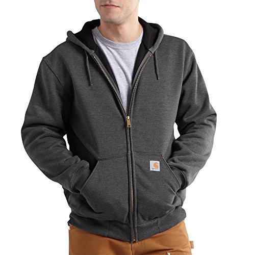 Carhartt Herren Rutland Thermal-Lined Zip-Front Sweatjacke, Anthrazit meliert, Large von Carhartt