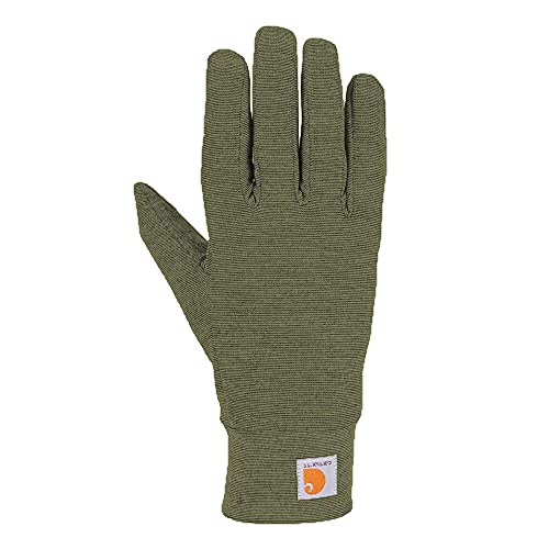 Carhartt Herren Schwerer Force Liner Handschuhe für kaltes Wetter, Oliv (Burnt Olive), meliert, Small von Carhartt