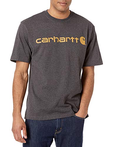 Carhartt Herren Schweres kurzärmeliges Grafik Logo (groß und hoch) T-Shirt, Grus, 56 von Carhartt