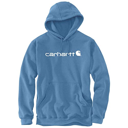 Carhartt Herren Loose Fit, mittelschweres Logo-Graphic Sweatshirt, Lagunenblau meliert, XS von Carhartt