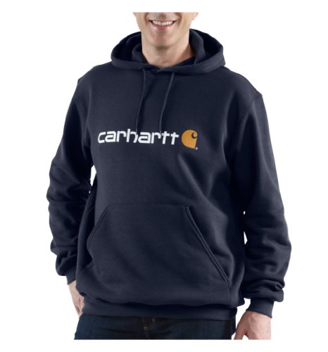 Carhartt, Herren, Weites, mittelschweres Sweatshirt mit Logo-Grafik, Marineblau neu, XL von Carhartt