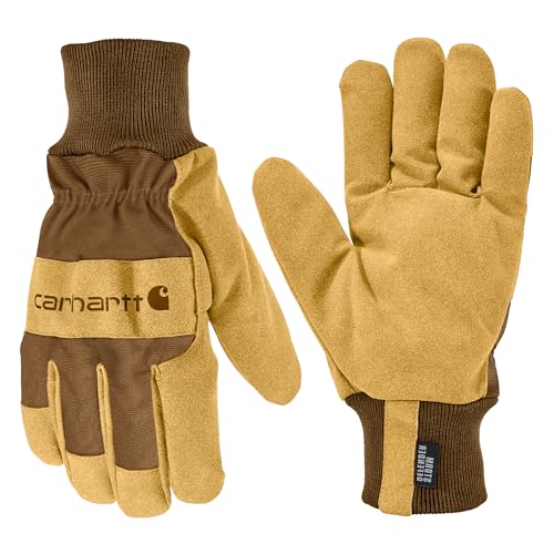 Carhartt Herren Storm Defender Insulated Knit Cuff Glove 1 Paar Handschuhe, Braun/Gerste, Large von Carhartt