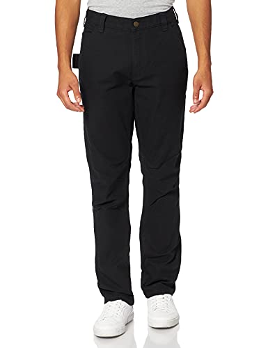 Carhartt Herren Rugged Flex Arbeitshose aus Segelleinen mit gerader Passform und schmal zulaufendem Bein Work Utility Pants, Schwarz, 34 von Carhartt