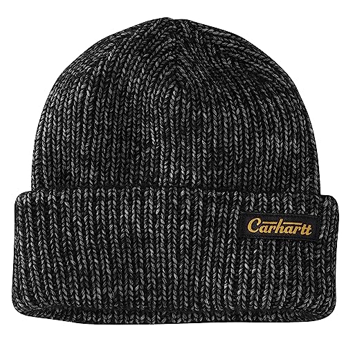 Carhartt Herren Strickmütze aus Rippstrick Beanie-Mütze, Schwarz, Einheitsgröße von Carhartt