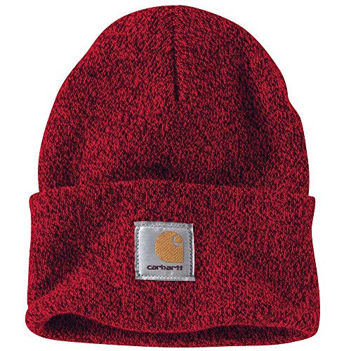 Carhartt Herren Strickmütze mit Bündchen (Closeout) Winter-Hut, Rot/Marineblau, Einheitsgröße von Carhartt