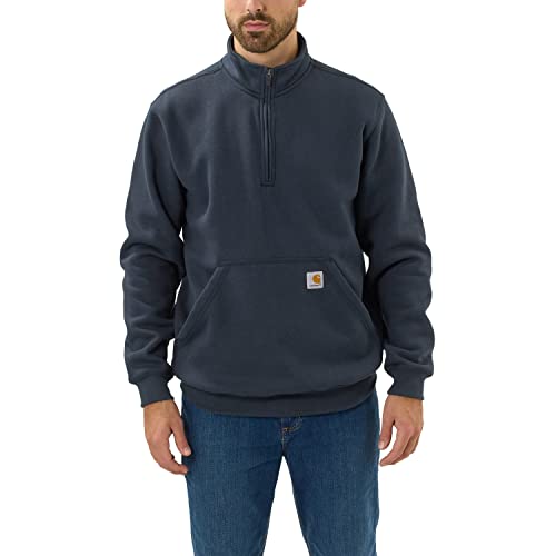 Carhartt Loose Fit Midweight Quarter Zip Mock Neck Sweatshirt,New Navy,L von Carhartt