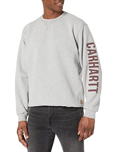 Carhartt Herren Sweatshirt Crewneck Graphic Logo, Farbe: Heather Grey, Größe: M von Carhartt