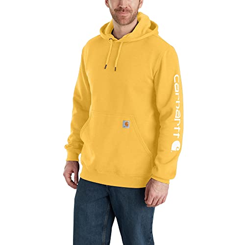 Carhartt Herren-Sweatshirt mit lockerer Passform, mittelschwer, mit Logoärmeln, Sundance Heather, Large von Carhartt