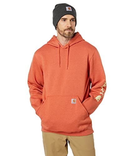 Carhartt Herren-Sweatshirt mit lockerer Passform, mittelschweres Logo, Ärmel, Desert Orange Heather, Large von Carhartt