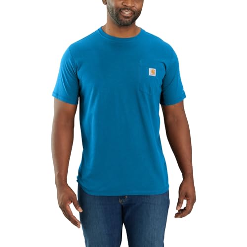 Carhartt Herren T-Shirt Force Flex Pocket, Marine Blue, Größe: XXL von Carhartt