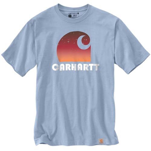 Carhartt Herren T-Shirt Heavy C Graphic, Farbe:Fog Blue, Größe:M von Carhartt