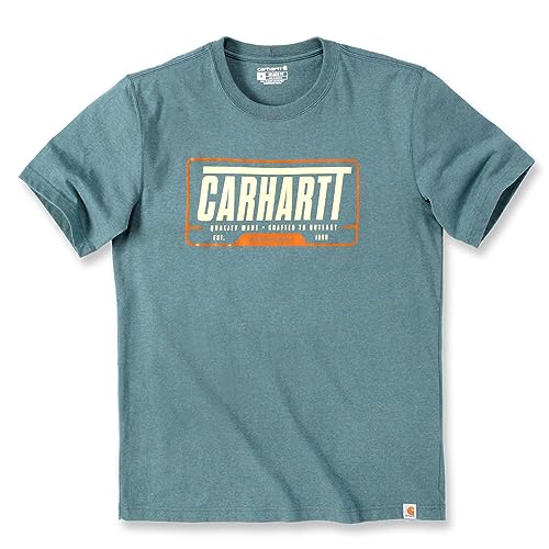 Carhartt Herren T-Shirt Heavyweight S/S Graphic, Farbe:sea Pine Heather, Größe:S von Carhartt