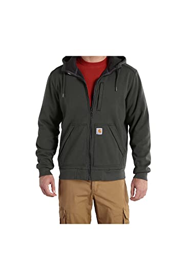 Carhartt Herren Wind Fighter Lockeres, mittelschweres durchgehendem Reißverschluss Sweatshirt, Torf, S von Carhartt