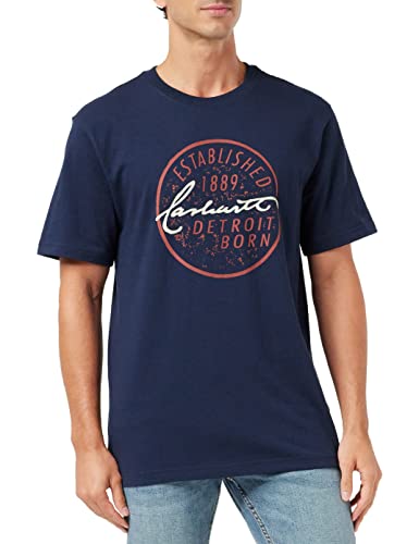 Carhartt Herren Workwear Detroit Born Logo Short-Sleeve T-Shirt, Navy, XS von Carhartt