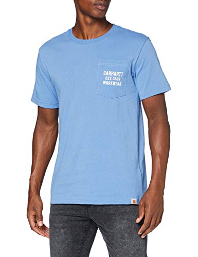 Carhartt Herren Workwear Graphic Pocket T-Shirt, French Blue, S von Carhartt