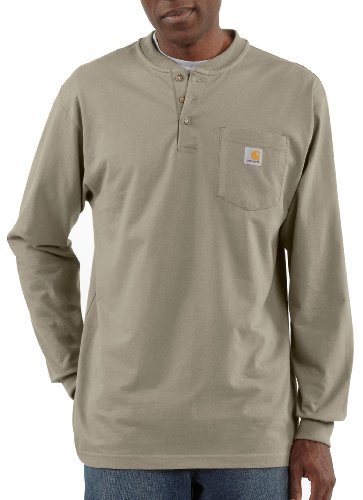 Carhartt Herren Workwear Pocket Henley Hemd (Regular und Big & Tall Sizes) - Braun - XX-Large von Carhartt