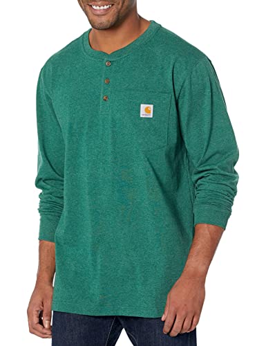 Carhartt Herren Workwear Pocket Henley Langarmshirt (Regular & Big & Tall Sizes), North Woods Heather, Mittel von Carhartt