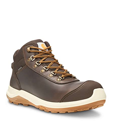 Carhartt Herren Wylie Rugged Flex Waterproof S3 Safety Construction Boot, Dark Brown, 38 EU von Carhartt