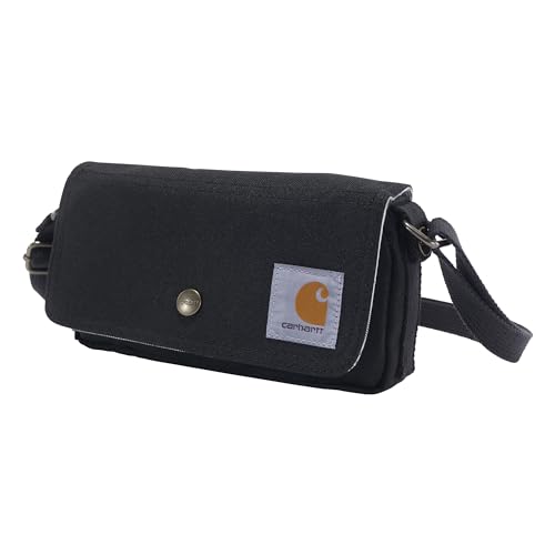 Carhartt Horizontale Umhängetasche, kann als Crossbody, Clutch oder Hüfttasche mit abnehmbarem Gurt getragen Werden, Schwarz von Carhartt