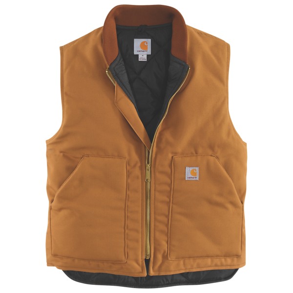 Carhartt - Insulated Rib Collar Vest - Freizeitweste Gr S braun von Carhartt