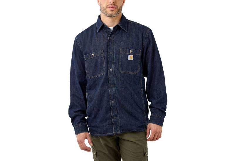 Carhartt Jeanshemd Carhartt DENIM FLEECE LINED SNAP FRONT SHIRT 105605 (1-tlg) von Carhartt