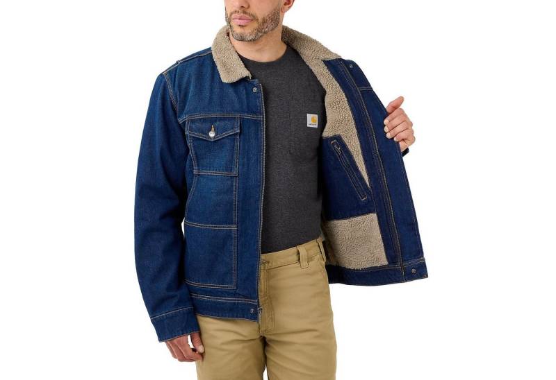 Carhartt Jeansjacke Relaxed Fit Denim Sherpa-Lined lockere Passform von Carhartt