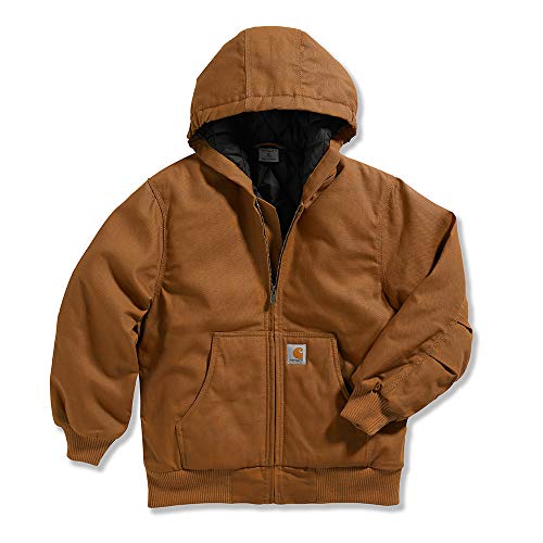 Carhartt Jungen Active Jac Quilt Lined Jacket Coat Jacke, braunes Taftfutter, X-Small von Carhartt