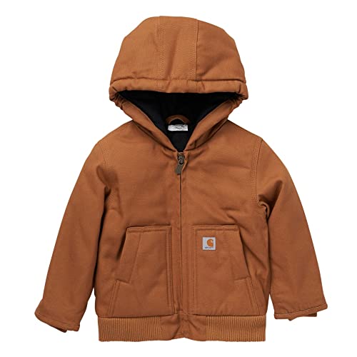 Carhartt Jungen Canvas Insulated Hooded Active Jac Brown 3T von Carhartt