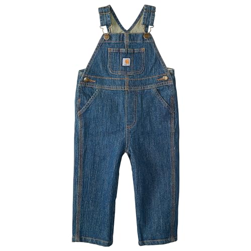 Carhartt Jungen Latzhose aus gewaschenem Denim, Mittlere Waschung, 6 Monate von Carhartt