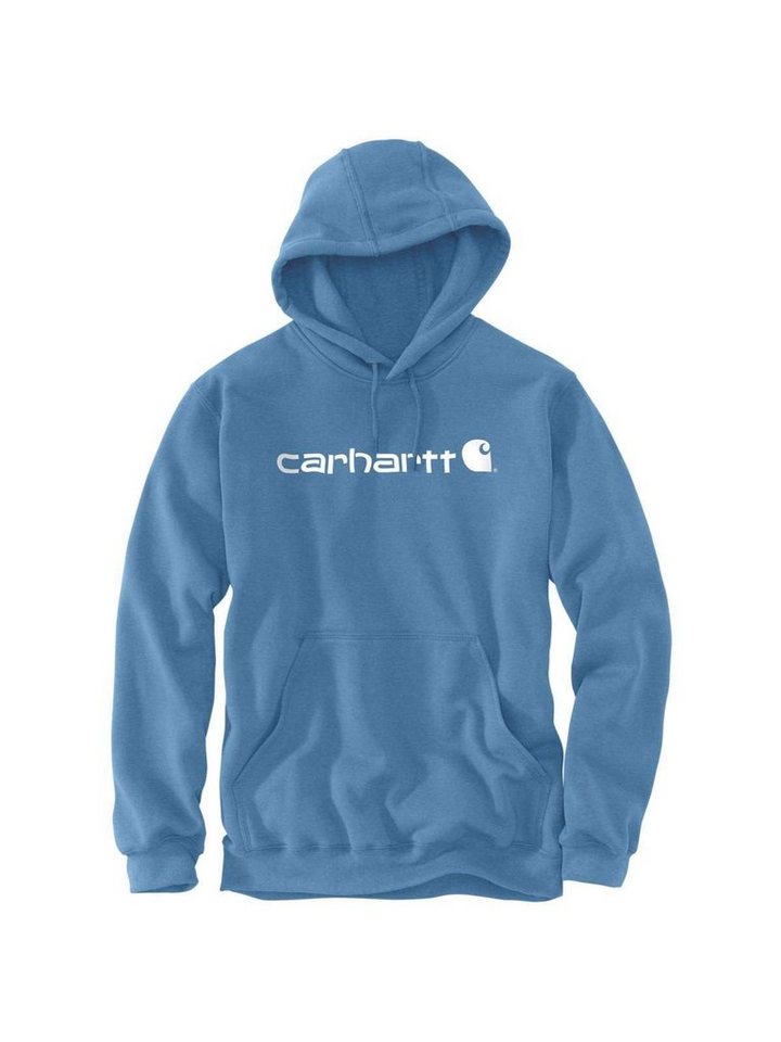 Carhartt Kapuzensweatshirt Carhartt Logo Sweatshirt hellblau/weiß von Carhartt