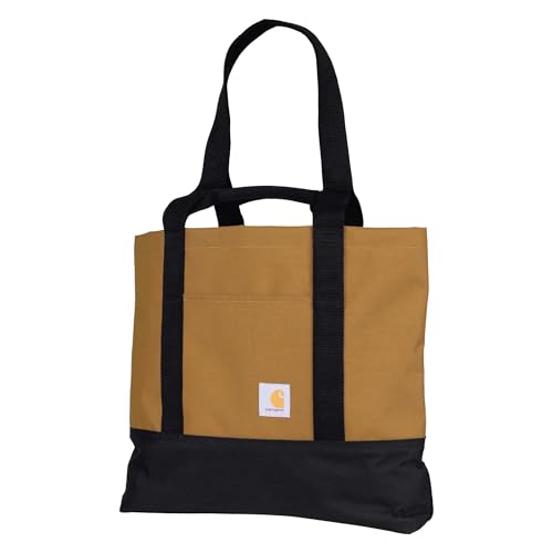 Carhartt Klassische vertikale offene Tragetasche, strapazierfähiges, wasserabweisendes Material mit Hand- und Schultergurten, Braun (Carhartt Brown), 18L, 18 Liter von Carhartt