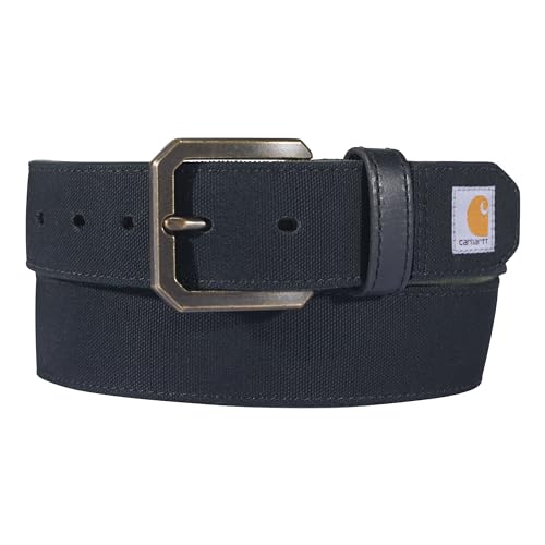 Carhartt Lässige robuste Herren-Gürtel, erhältlich in mehreren Stilen, Farben und Größen, Canvas-Ente (schwarz), 38 von Carhartt
