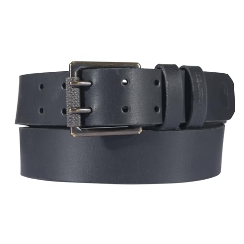 Carhartt Lässige robuste Herren-Gürtel, erhältlich in mehreren Stilen, Farben und Größen, Handwerker Leder Doppelzinken (schwarz), 40 von Carhartt