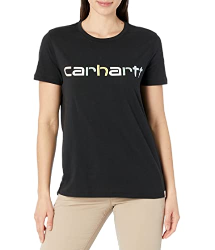 Carhartt Leichtes, mehrfarbiges Logo-T-Shirt, Schwarz, XX-Large von Carhartt