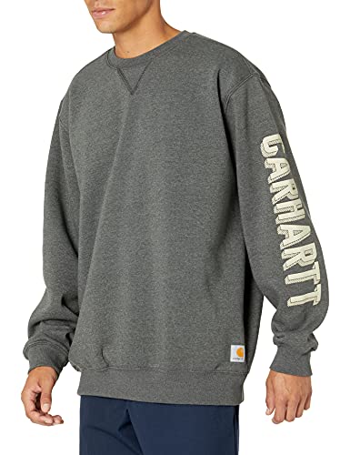 Carhartt Loose Fit Midweight Crewneck Sleeve Graphic Sweatshirt, Carbon Heather,S von Carhartt